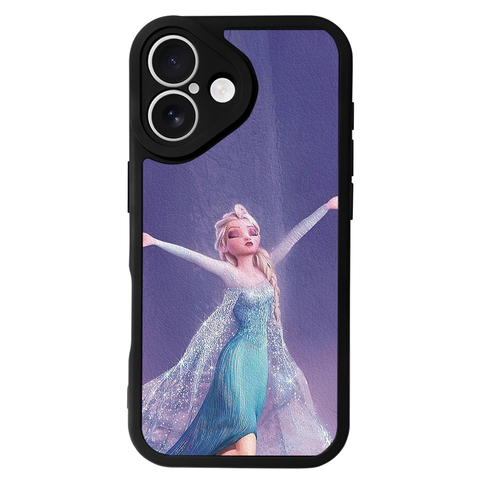 （画像用） アナと雪の女王 アンナ エルサ Frozen Anna Elsa 【iPhone 16シリーズ対応】シリコンスマホケース（レザー調） 材質：シリコン